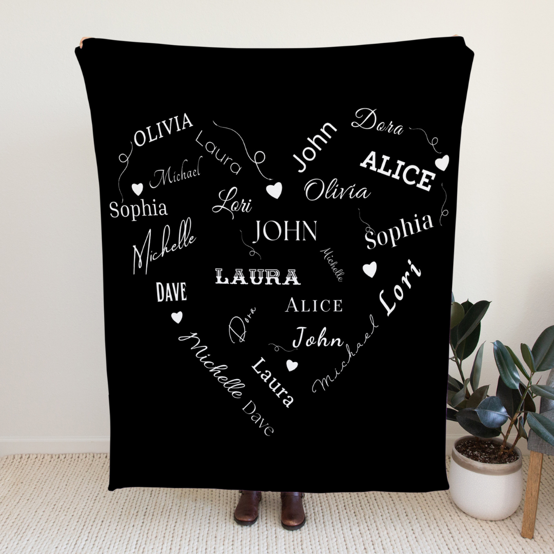 Family Tree Heart Blanket (50 x 60 Inch)